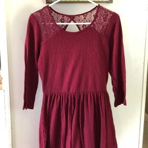 Women’s red midi dress